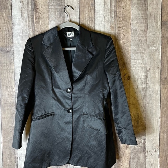 Vintage Dine Max Long Black Blazer - Picture 1 of 7